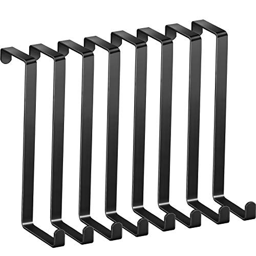 8 Pieces Over The Door Hook Z-Shaped Reversible Door Hanger Hooks Metal Over The Door Hooks Fitting 2 Sized Doors for Hanging Towels Clothes Coats and More -Black- 8 Pieces Over The Door Hook Z-Shaped Reversible Door Hanger Hooks Metal Over The Door Hooks Fitting 2 Sized Doors for Hanging Towels Clothes Coats and More -Black-