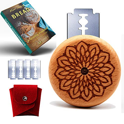 Ufo Bread Lame Scoring Tool - Bread Lame Cutter for Sourdough Bread Bakers Bread Razor Scorer Blade Banneton Cutter Scoring Knife Making Bakers Lame Handcrafted Lame with Ebook and 5 Razor Blades
Ufo Bread Lame Scoring Tool - Bread Lame Cutter for Sourdough Bread Bakers Bread Razor Scorer Blade Banneton Cutter Scoring Knife Making Bakers Lame Handcrafted Lame with Ebook and 5 Razor Blades