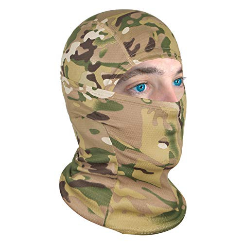 Achiou Balaclava Face Mask UV Protection for Men Women Ski Sun Hood Tactical Masks -All Terrain Camouflage 1-