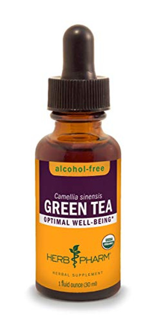 Herb Pharm Certified Organic Green Tea Liquid Extract Alcohol-Free Glycerite 1 Ounce