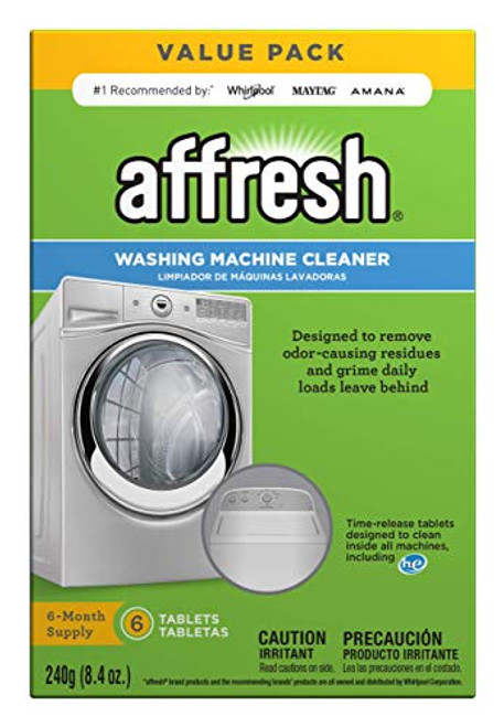 Affresh W10501250 Washing Machine Cleaner 6 Tablets Cleans Front Load and Top Load Washers Including HE Affresh W10501250 Washing Machine Cleaner 6 Tablets Cleans Front Load and Top Load Washers Including HE