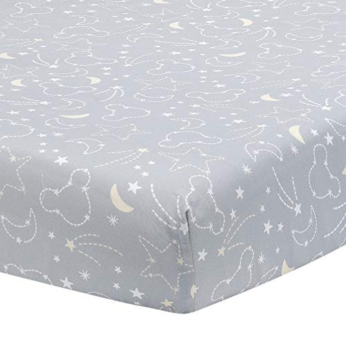 Disney Baby Mickey Mouse Gray/Yellow Celestial Fitted Crib Sheet by Lambs and Ivy Disney Baby Mickey Mouse Gray/Yellow Celestial Fitted Crib Sheet by Lambs and Ivy
