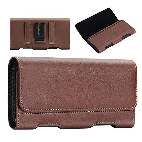 BECPLT iPhone 11 Pro Max iPhone Xs Max Holster iPhone 8 Plus Belt Clip CaseLeather Holster Pouch Case with Card Holder for iPhone 7 Plus 6s Plus -Fits w/Thick Case On- -Brown-