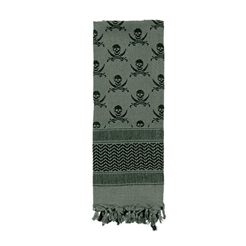 Rothco Skulls Shemagh Tactical Desert Scarf Foliage/Black