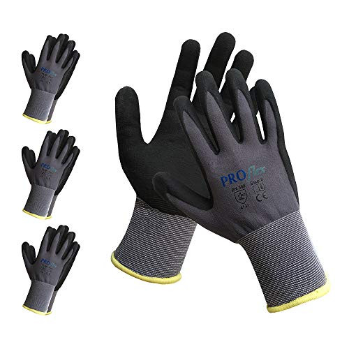 Nitrile Coated Work Gloves Micro-foam Grip Gloves Nitrile Coated On Palm Working Gloves -8/M 3 Pair- Nitrile Coated Work Gloves Micro-foam Grip Gloves Nitrile Coated On Palm Working Gloves -8/M 3 Pair-
