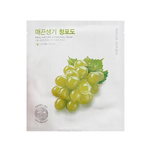 -3 Pack- NATURE REPUBLIC Real Nature Hydrogel Mask Green Grape
