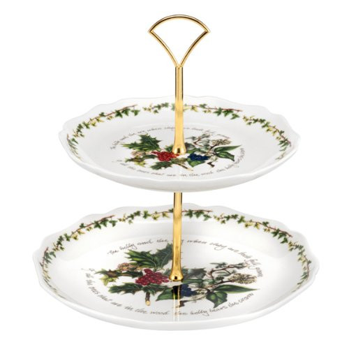 Portmeirion Holly & Ivy 2-tier Cake Stand