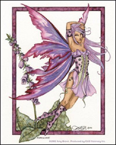 Amy Brown Vinyl Sticker Decal Fairy Faery Foxgloves