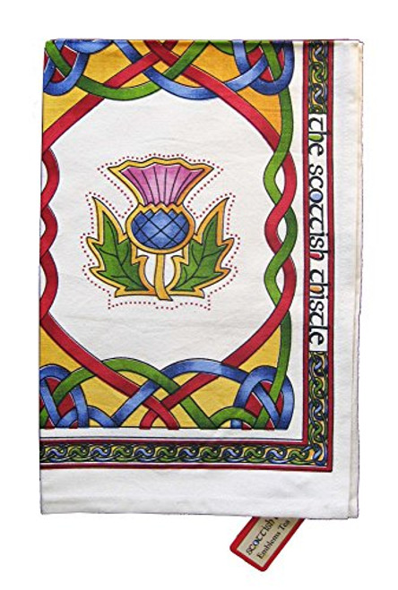 Royal Tara Irish Tea Towel with Celtic Knots Design -100 percent Cotton -Scottish Emblems- Royal Tara Irish Tea Towel with Celtic Knots Design -100 percent Cotton -Scottish Emblems-