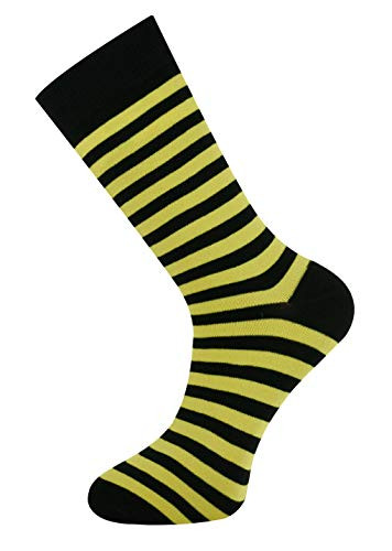 Mysocks Unisex Ankle Socks Stripe Yellow Black