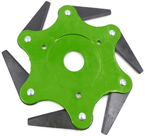Marvedi Universal Trimmer Head 6 Steel Razors Trimmer Head 6 Steel Razors Blade Lawn Mower Grass Weed Garden Eater Brush Cutter Tool Fit Most Strimmers and Brush Cutters Mowing Head Tool -Green-