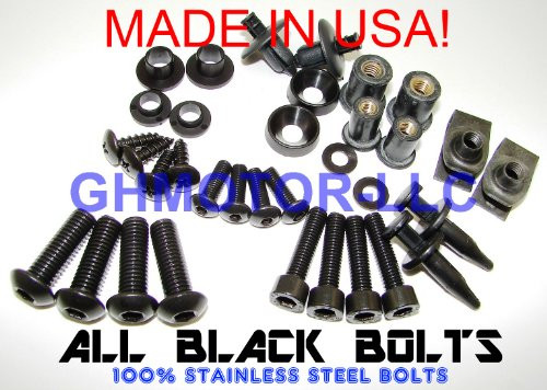 2006 2007 GSXR Gsx-R 600 750 Black Complete Fairings Bolts Screws Fasteners Kit Set Usa 2006 2007 GSXR Gsx-R 600 750 Black Complete Fairings Bolts Screws Fasteners Kit Set Usa