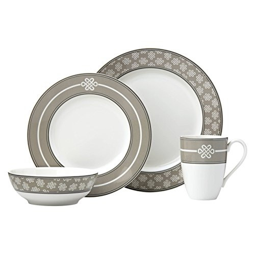 Lenox 4-Piece Neutral Party Knot Place Setting Dinnerware Set