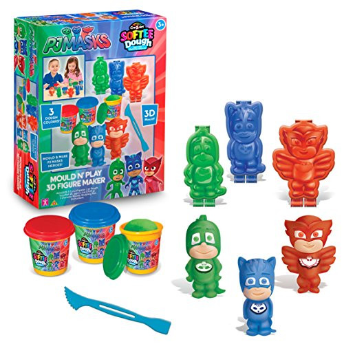 Cra-Z-Art PJ Masks Softee Dough 3D Maker Action Figure Mold N Play Red Blue Green