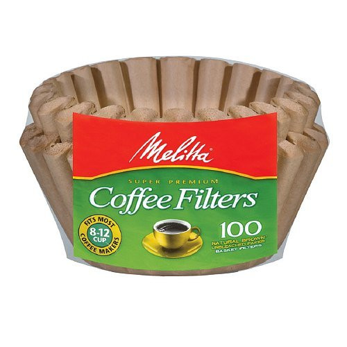 Melitta Basket Coffee Filters Natural Brown 8-12 Cup 100 Ea Pack of 2