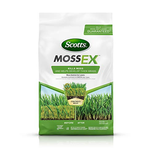 Scotts MossEx - Kills Moss but Not Lawns Contains Nutrients to Green The Lawn Moss Control for Lawns Helps Develop Thick Grass Treats up to 5000 sq. ft 18.37 lbs.