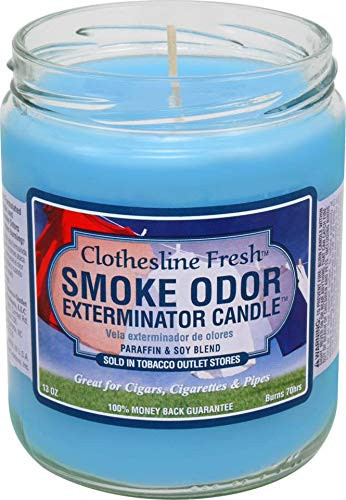 Tobacco Outlet Products Smoke Odor Exterminator 13oz Jar Candle Clothesline Fresh 13 oz