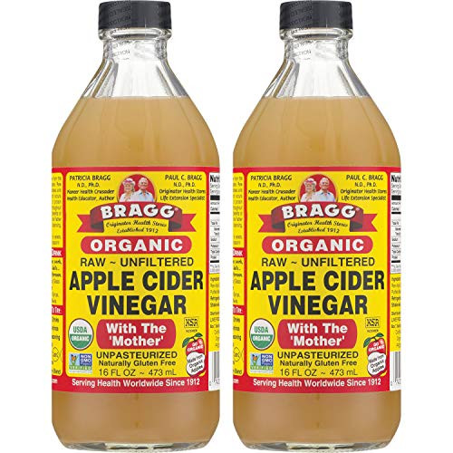 Bragg Organic Apple Cider Vinegar With the Mother USDA Certified Organic  Raw Unfiltered All Natural Ingredients 16 ounce 2 Pack