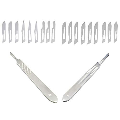 AAProTools 120 Sterile Scalpel Handle Blades 10121520 2122  Plus1 Free Scalpel Handle 3 And 4 Suitable For Dermaplaning Crafts Medic/surgi Instruments/equipment -