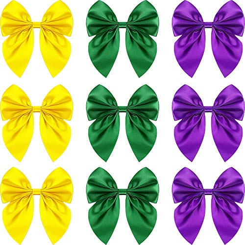 12 Pieces Mardi Gras Bows Mardi Gras Party Accessory Pre-Tied Silk Ribbon Bows Fat Tuesday Decorative Bow Mardi Gras Oversized Bow for Mardi Gras Theme Party Bachelorette Party Carnival School 12 Pieces Mardi Gras Bows Mardi Gras Party Accessory Pre-Tied Silk Ribbon Bows Fat Tuesday Decorative Bow Mardi Gras Oversized Bow for Mardi Gras Theme Party Bachelorette Party Carnival School
