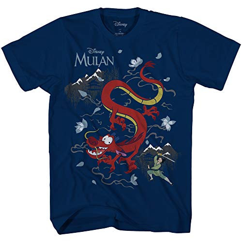 Disney unisex child Boys T-shirt Disney Boy s Mulan Mushu Dragon T Shirt Navy Blue Small 6 US