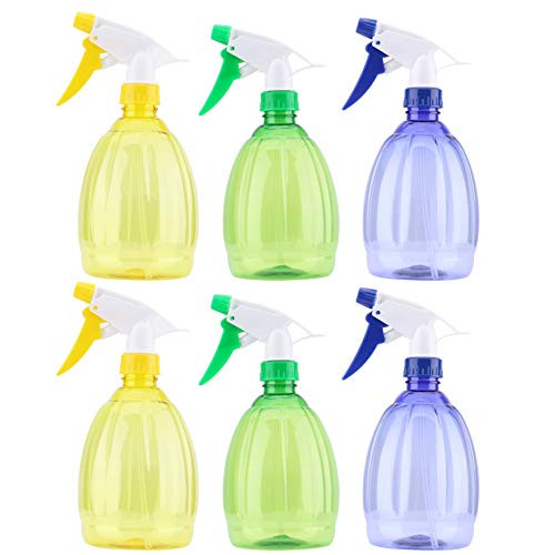 Fasmov 6 Pack Empty Spray Bottle 16 oz. with Trigger Sprayers-Adjustable Head Sprayer from Fine to Stream Spray Bottles for All Purpose Cleaning Solutions