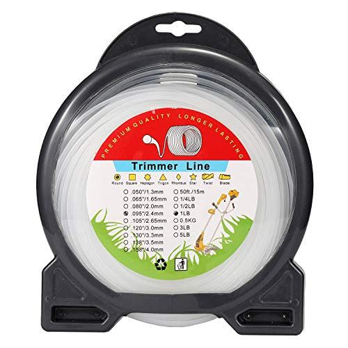 BlueCatELE Round 0.095 Inch String Trimmer Line Weed Eater Line 1 Pound
