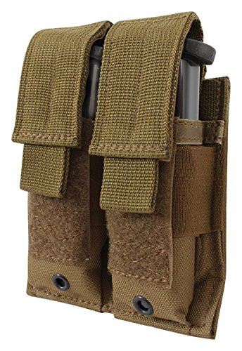 Rothco Double Pistol Mag Pouch Molle Coyote Brown