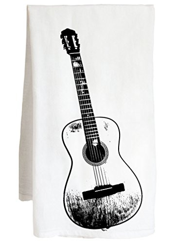 Live Nice Guitar - Bluegrass Country Southern Music - Farm Flour Sack Kitchen Tea Towel
