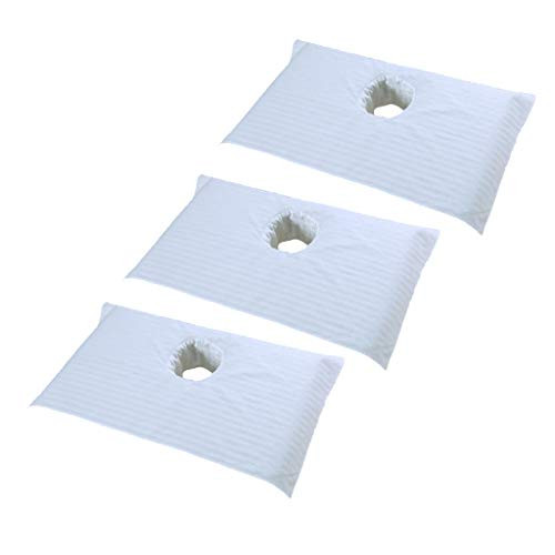shamjina 3pcs Pure Cotton Spa Massage Table Sheet Beauty Bed Face Hole Towel Cloth