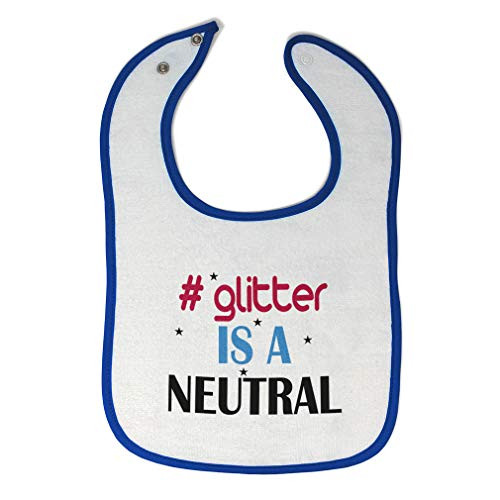 Toddler  and  Baby Bibs Burp Cloths Glitter is A Neutral Funny Humor Stars New Cotton Items for Girl Boy Ah White Royal Blue Design Only Toddler  and  Baby Bibs Burp Cloths Glitter is A Neutral Funny Humor Stars New Cotton Items for Girl Boy Ah White Royal Blue Design Only