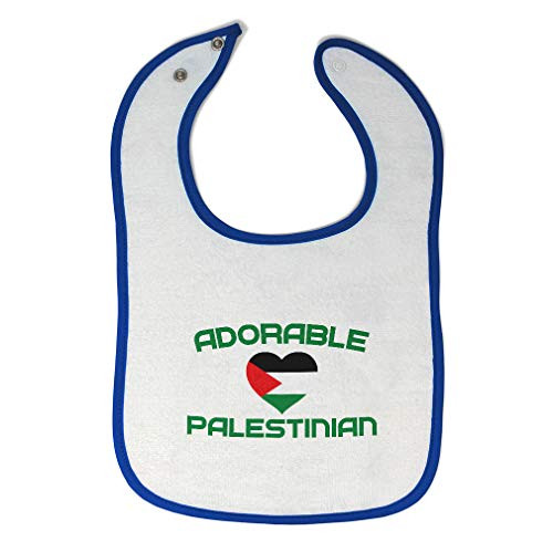 Toddler and Baby Bibs Burp Cloths The Adorable Palestinian Flag on Heart Symbol Cotton Items for Girl Boy White Royal Blue Design Only Toddler and Baby Bibs Burp Cloths The Adorable Palestinian Flag on Heart Symbol Cotton Items for Girl Boy White Royal Blue Design Only
