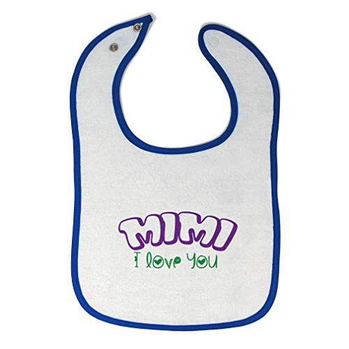 Toddler  and  Baby Bibs Burp Cloths I Love You Mimi Grandmother Grandma Cotton Items for Girl Boy Gifts from Ah White Royal Blue Design Only Toddler  and  Baby Bibs Burp Cloths I Love You Mimi Grandmother Grandma Cotton Items for Girl Boy Gifts from Ah White Royal Blue Design Only