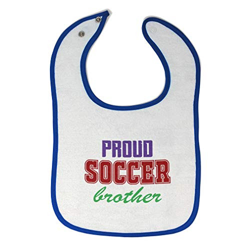 Toddler and Baby Bibs Burp Cloths Proud Soccer Brother Cotton Items for Girl Boy Gifts Player Ah White Royal Blue Design Only Toddler and Baby Bibs Burp Cloths Proud Soccer Brother Cotton Items for Girl Boy Gifts Player Ah White Royal Blue Design Only