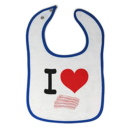 Toddler and Baby Bibs Burp Cloths I Love Heart Bacon Food Beverage Cotton Items for Girl Boy Gifts Ah White Royal Blue Design Only Toddler and Baby Bibs Burp Cloths I Love Heart Bacon Food Beverage Cotton Items for Girl Boy Gifts Ah White Royal Blue Design Only