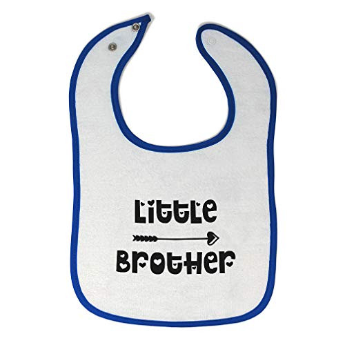 Toddler and Baby Bibs Burp Cloths Little Brother with Love Arrow Heart Pointed Cotton Items for Girl Boy White Royal Blue Design Only Toddler and Baby Bibs Burp Cloths Little Brother with Love Arrow Heart Pointed Cotton Items for Girl Boy White Royal Blue Design Only