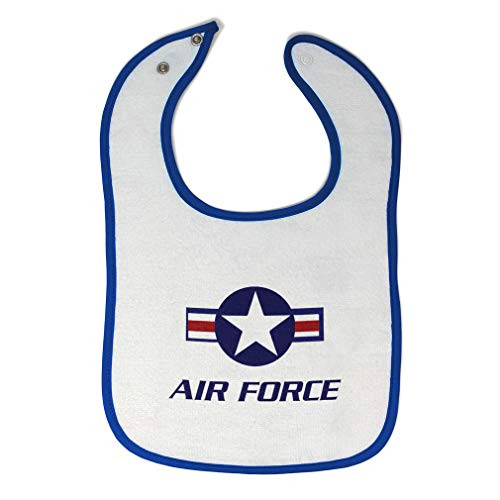 Toddler  and  Baby Bibs Burp Cloths Air Force Funny Star New Cotton Items for Girl Boy Gift Ah White Royal Blue Design Only Toddler  and  Baby Bibs Burp Cloths Air Force Funny Star New Cotton Items for Girl Boy Gift Ah White Royal Blue Design Only