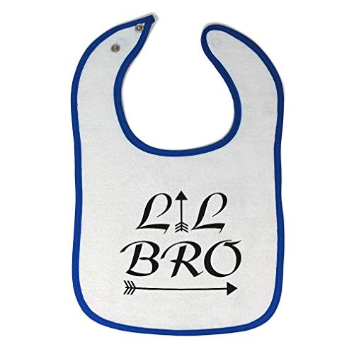 Toddler and Baby Bibs Burp Cloths Lil Bro with Black Pattern Arrow Little Brother Cotton Items for Girl Boy White Royal Blue Design Only Toddler and Baby Bibs Burp Cloths Lil Bro with Black Pattern Arrow Little Brother Cotton Items for Girl Boy White Royal Blue Design Only