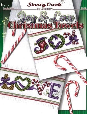 Joy  and  Love Christmas Towels Cross Stitch Pattern