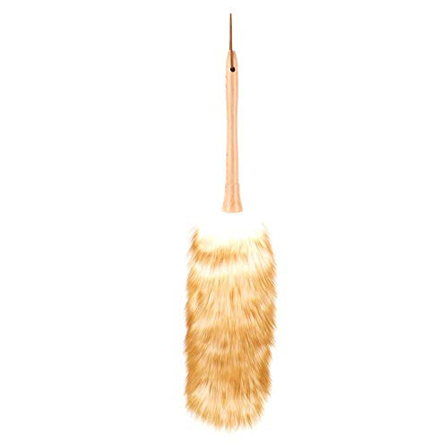 Wool Material Wear-Resistant Comfortable to Touch Duster Cleaner with Solid Wood Handles Soft and Delicate Computer Screens Curtains for Keyboards