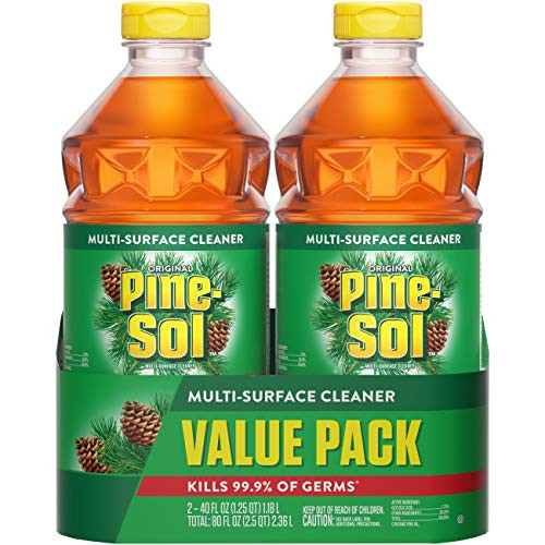 Pine-Sol All Purpose Cleaner Original Pine 40 Ounce Bottles -Pack of 2- -Packaging May Vary-
