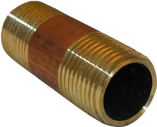 LASCO 17-9449 1/2-Inch by 3-Inch Red Brass Pipe Nipple