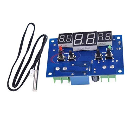 W1401 DC12V LED Digital Display Thermostat Intelligent Temperature Controller Thermometer Control with NTC Sensor DC 12V Module