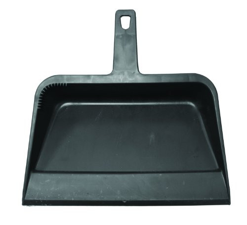 Impact 700 Plastic Dust Pan, 12" Length x 12" Width x 4" Height, Black (Case of 12)