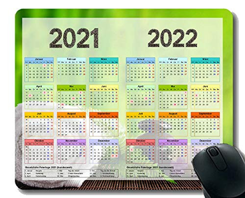 Calendar for 2021 2022 Years with Important Holidays Mouse Pad PersonalizedTowel Stone Zen Gaming Mousepad