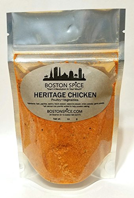 Boston Spice Heritage Chicken Handmade Gourmet Rotisserie Seasoning Blend Turkey Duck Quail Thighs Breasts Wings Legs Vegetables Grilling Barbecue Smoker Dry Rubs Seasonings -Approx. 1/4 Cup of Spice-