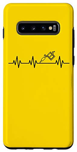 Galaxy S10 Plus Tattoo Gun Heart Lifeline Heartbeat Machine Love Artist Gift Case