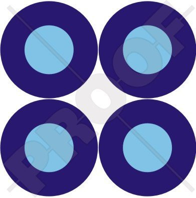 RAF British Royal AirForce Far East Command Aircraft Roundels WWII 2 inch -50mm- Vinyl Stickers Decals x4