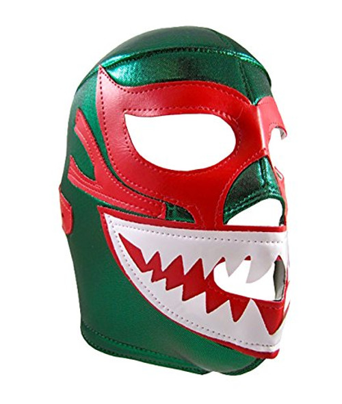 MIL MASCARAS SHARK Adult Lucha Libre Wrestling Mask -pro-fit- Costume Wear - Green