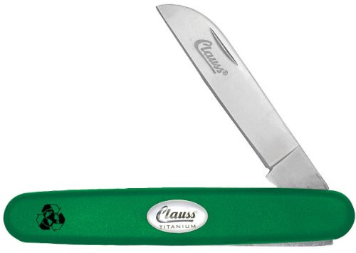 Clauss Enviro-Line Titanium Bonded Recycled Folding Knife 6.5 Straight Green -18605-